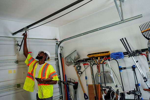 Professional Garage Door Panel Replacement technician working in Palacios, TX